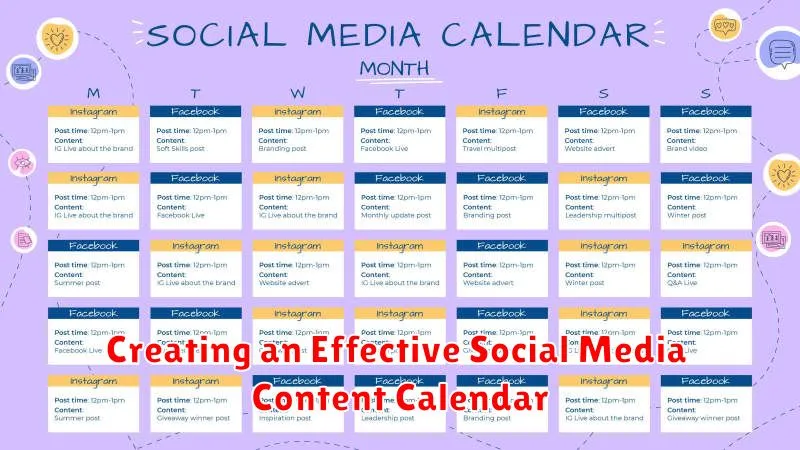 Creating an Effective Social Media Content Calendar